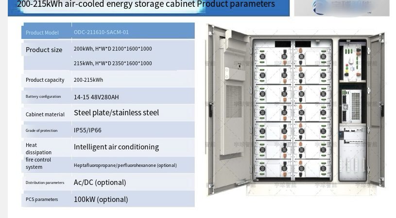 100KWH-215KWH Photovoltaic or grid or diesel power generation lithium Battery Pack Air Cooling for Solar Energy Storage System