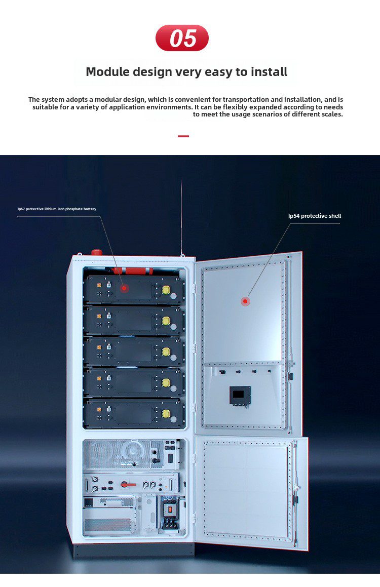 Customizable 50-200kwh Energy Storage Cabinet Chinese Factory Industrial Commercial Use Featuring Liquid Cooling On-Grid Lifepo4