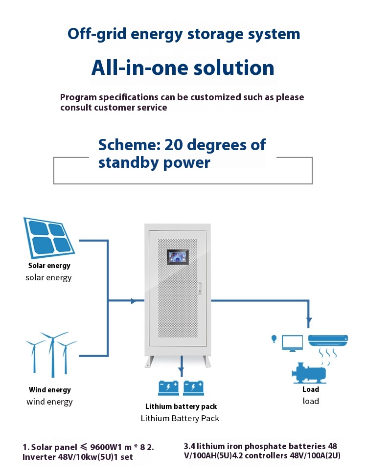 All-in-One 10KW Off-Grid Agricultural Solar Power Station Standby 20Kwh Inverter with Single Phase Monitoring