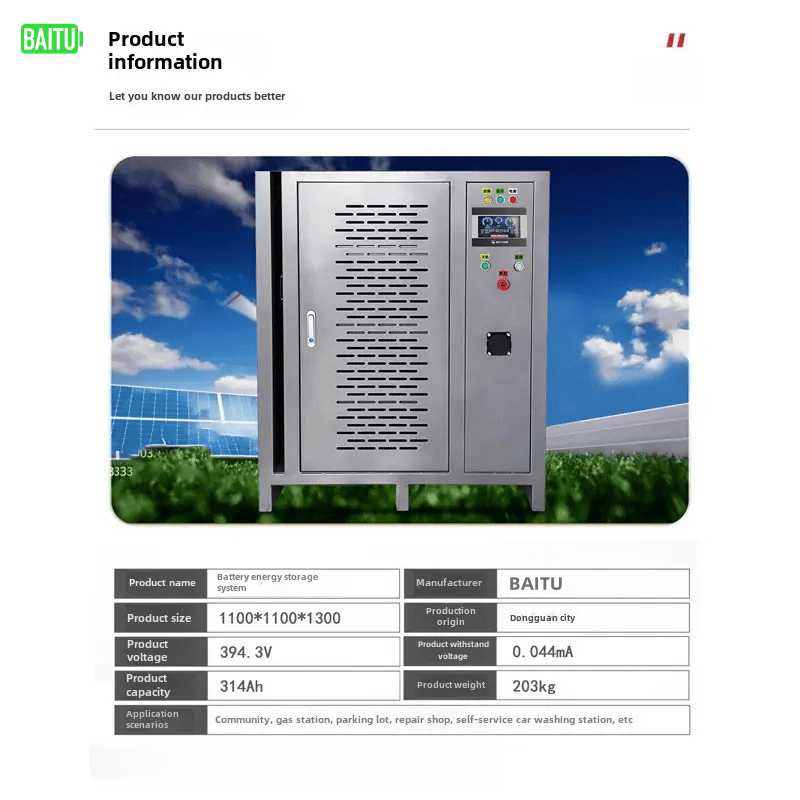 Customized 120kWh Off-Grid Power Station High-Voltage Iron Phosphate Industrial Commercial Energy Storage Energy Storage