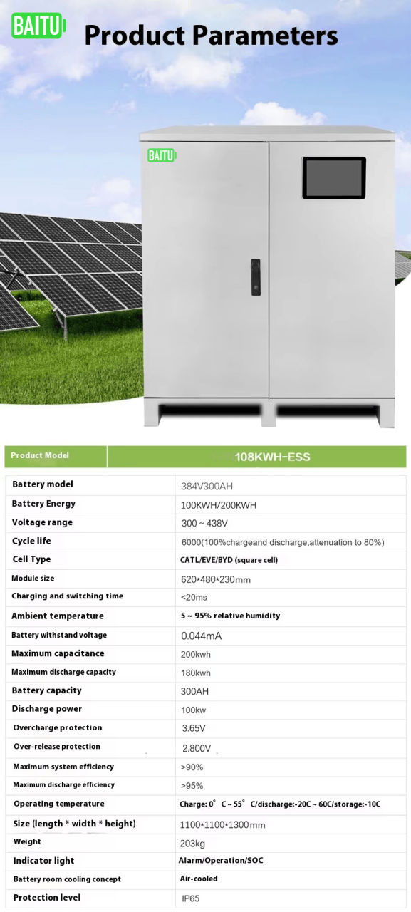 Chinese Factory Customized 50-200kwh Industrial Commercial Energy Storage Cabinet Air Cooling On-Grid Lifepo4 Lithium Ion